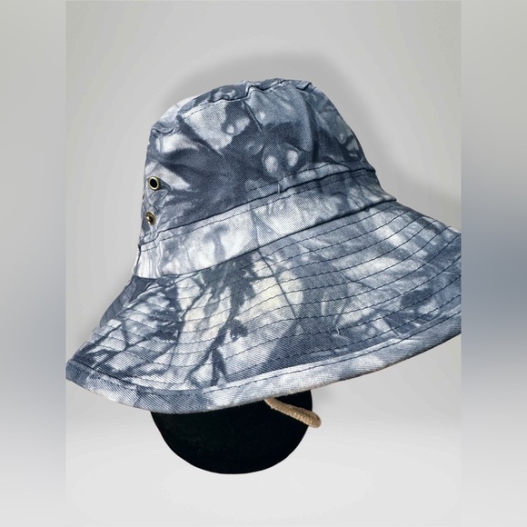NWOT Summer Unisex Blue Camouflage Outdoor Fishing Boonie Hat Wide Brim OS - Picture 10 of 12